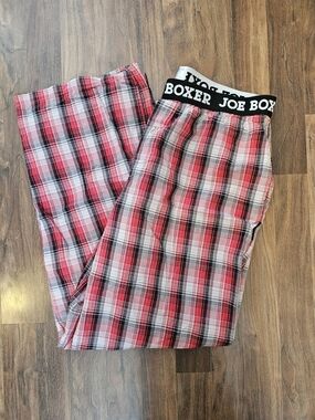 Joe Boxer Red Black White Plaid Lounge Pants
